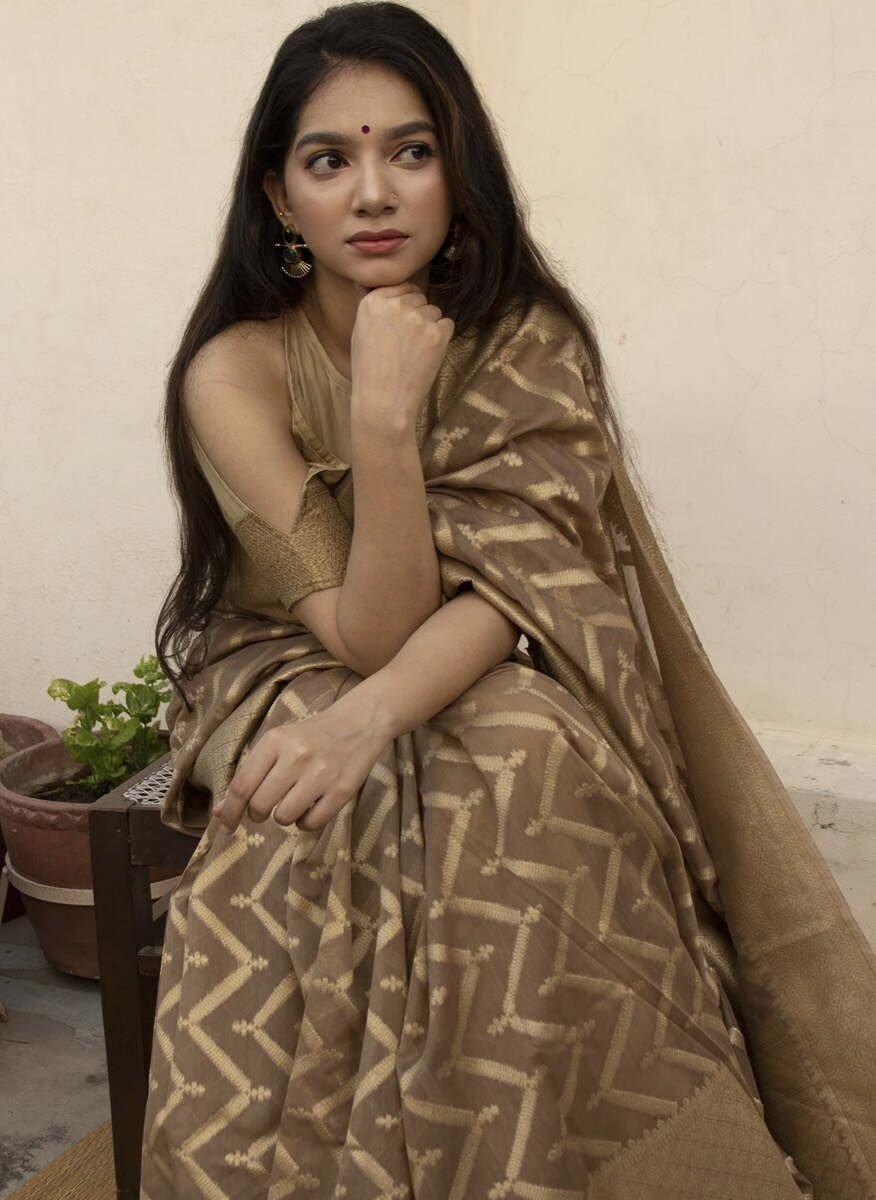 A handwoven cotton saree from Kosataga
